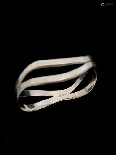 Christofle. Modèle Rivage. Bracelet jonc en argent 925°/00