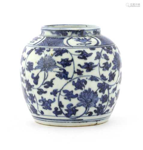 A Chinese blue and white ginger jar,