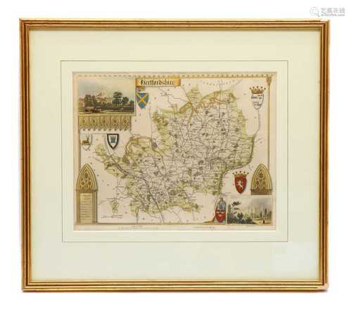 Thomas Moule, Map of Hertfordshire,