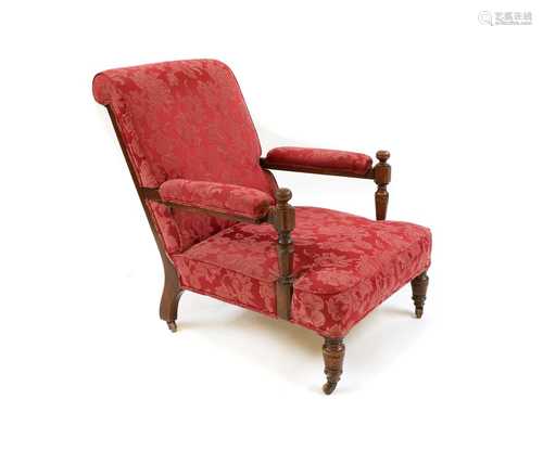 A Victorian mahogany armchair,