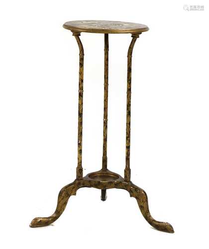 A painted and gilded Jardinière stand,