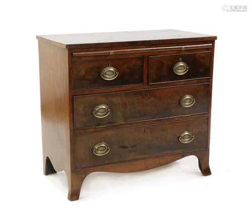 A Regency and later mahogany bachelors chest,