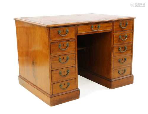 A mahogany desk,