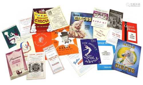 A collection of theatre programmes,