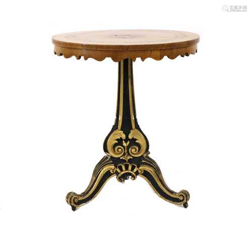 A Victorian satinwood occasional table,