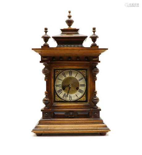 A German HAC walnut mantel clock