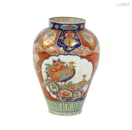 A Japanese Imari floor urn,