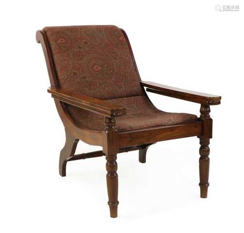 A mahogany planters chair,