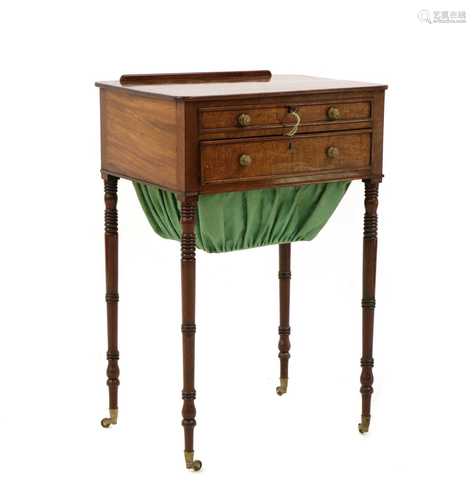 A mahogany worktable,