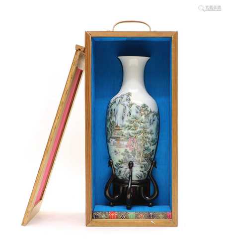 A Chinese famille rose vase,