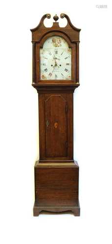 A 19th century oak longcase clock,