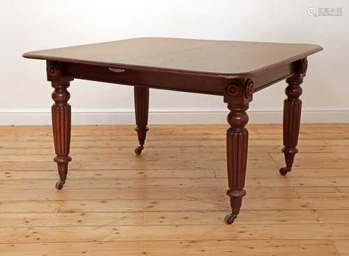 A George IV mahogany extending dining table,