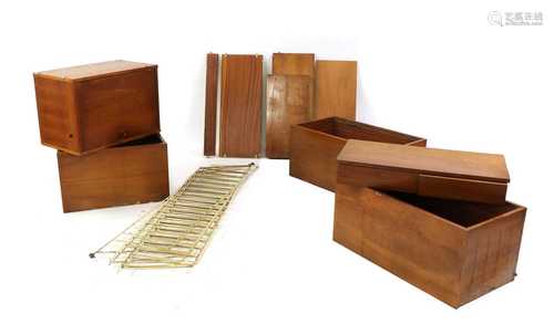 A teak wall unit,