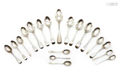 A quantity of silver spoons