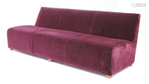 An Art Deco style three-seater settee,