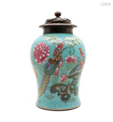 A Chinese baluster form vase,