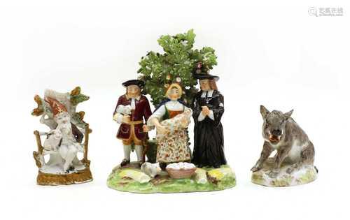 A 19th Century Chelsea Derby style ceramic figural group,