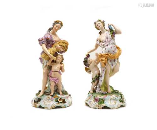 Two Continental porcelain figurines,