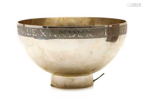 An Irish silver bowl