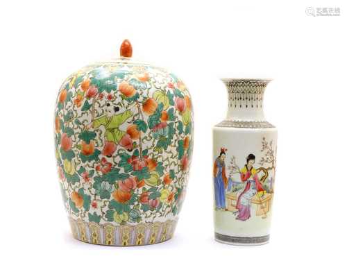 A Chinese porcelain vase,