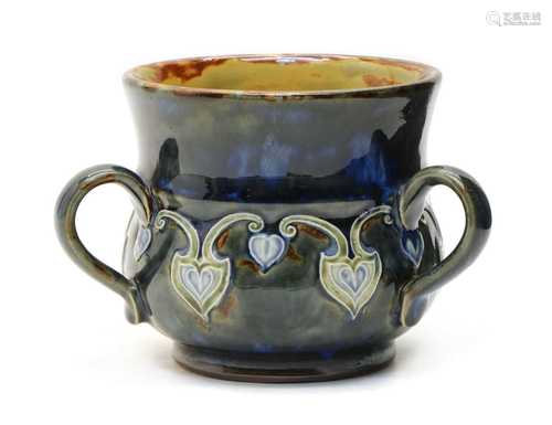 A Doulton Lambeth stoneware loving cup,