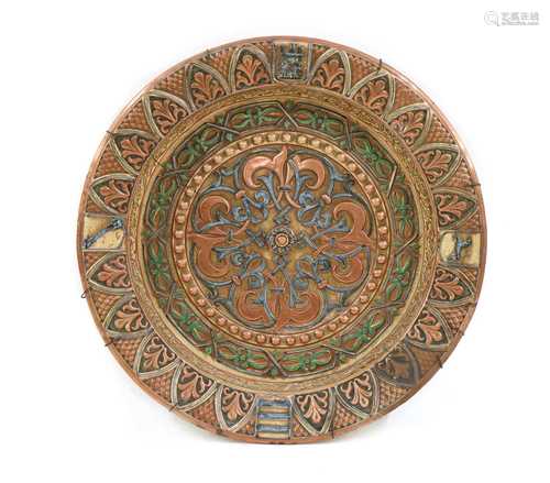 A large Hispano-Moorish pottery charger,