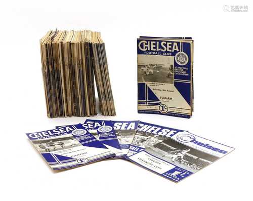 A collection of Chelsea Football Club match day programmes,