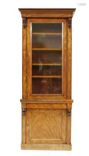 A mid Victorian tall mahogany library cabinet,