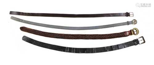 Four leather belts