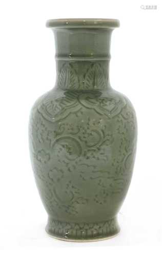 A Chinese celadon vase,