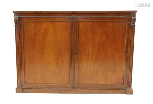 An early 19th century mahogany estate cabinet