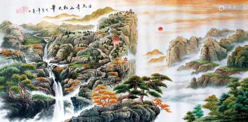 杨宗泉 日照青山松更翠 纸本 画芯