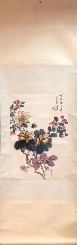 Chinese Ink Color Scroll Painting