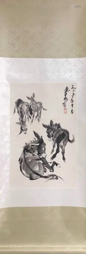 Chinese Ink Color Scroll Painting