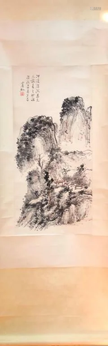 Chinese Ink Color Scroll Painting