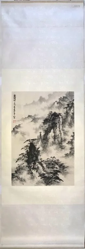 Chinese Ink Color Scroll Painting