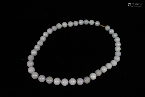 Chinese Jadeite Beads Necklace