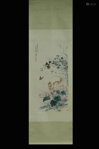 Chinese Ink Color Scroll Painting