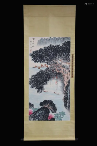 Chinese Ink Color Scroll Painting