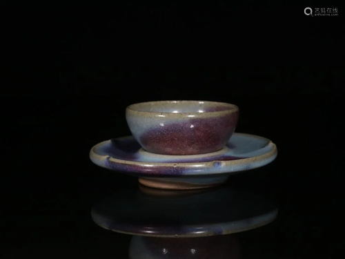 Chinese Jun Ware Cup and plate