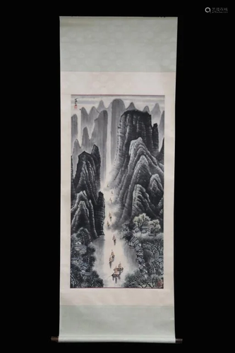 Chinese Ink Color Scroll Painting