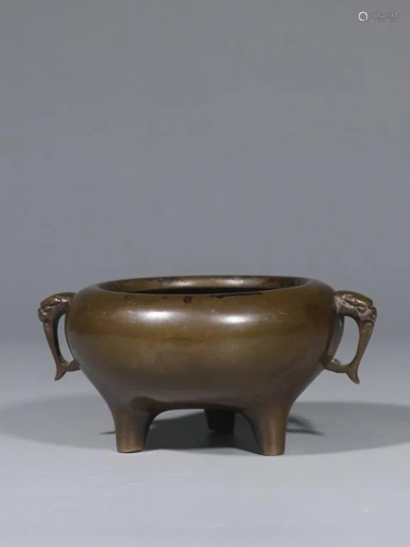 Republican Chinese Bronze Tripod Censer