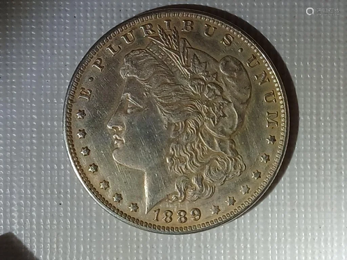 1889 cc Morgan Silver Dollar