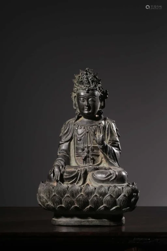 Qing Chinese Bronze Guanyin