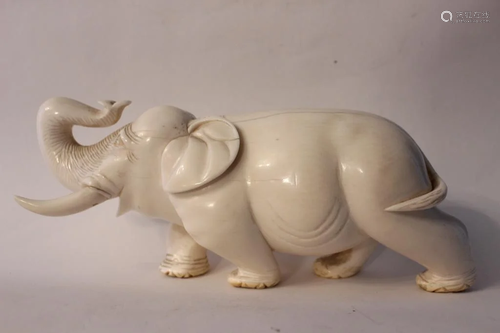 Hand Carved Bone Elephant