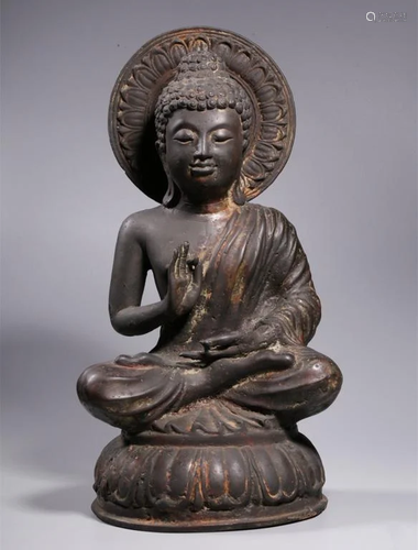 19th.C South Asian Bronze Buddha w Purchase Receip