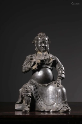 Qing Chinese Bronze Guanyong Buddha