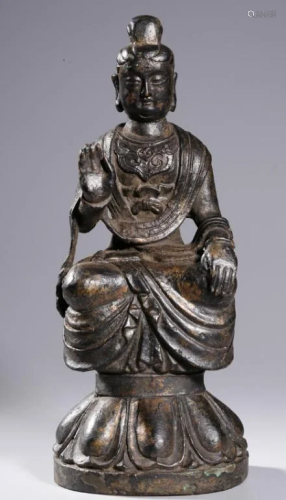 Chinese Gilt Bronze Buddha,Qing