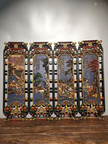 Chinese Wood Carved Panel