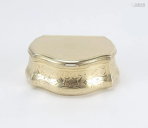 19C Russian Silver Gilt Snuff box